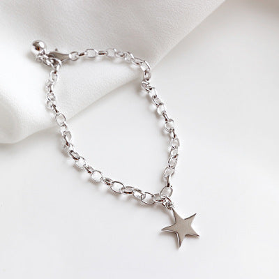 Office Rolo Chain Star 925 Sterling Silver Bracelet