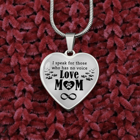 Mom - Love Snake Chain Silver Heart